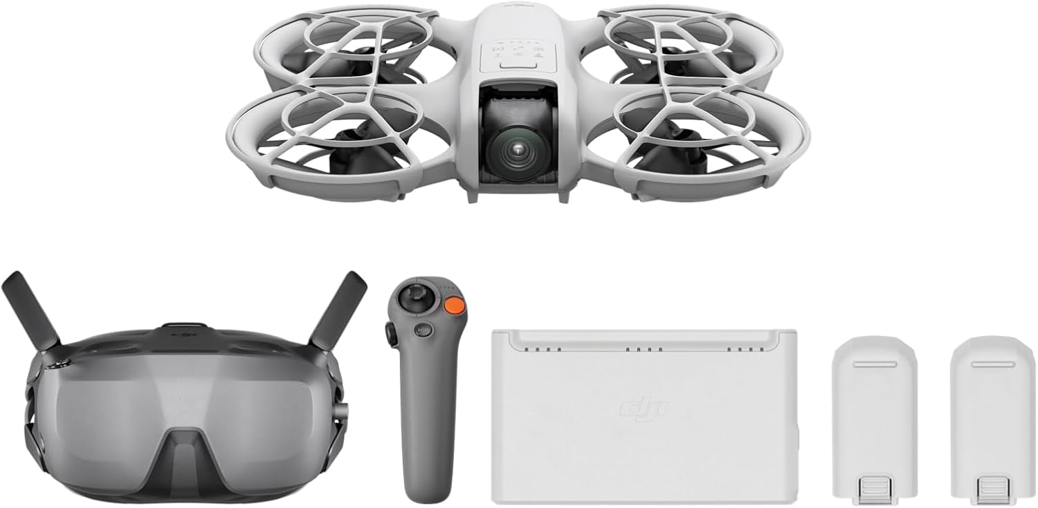 DJI Neo Motion Fly More Combo, Mini Drone with 4K UHD Camera for Adults, 135g Self Flying Drone that Follows You, Palm Takeoff, Subject Tracking, QuickShots, with RC Motion 3 and 3 Batteries