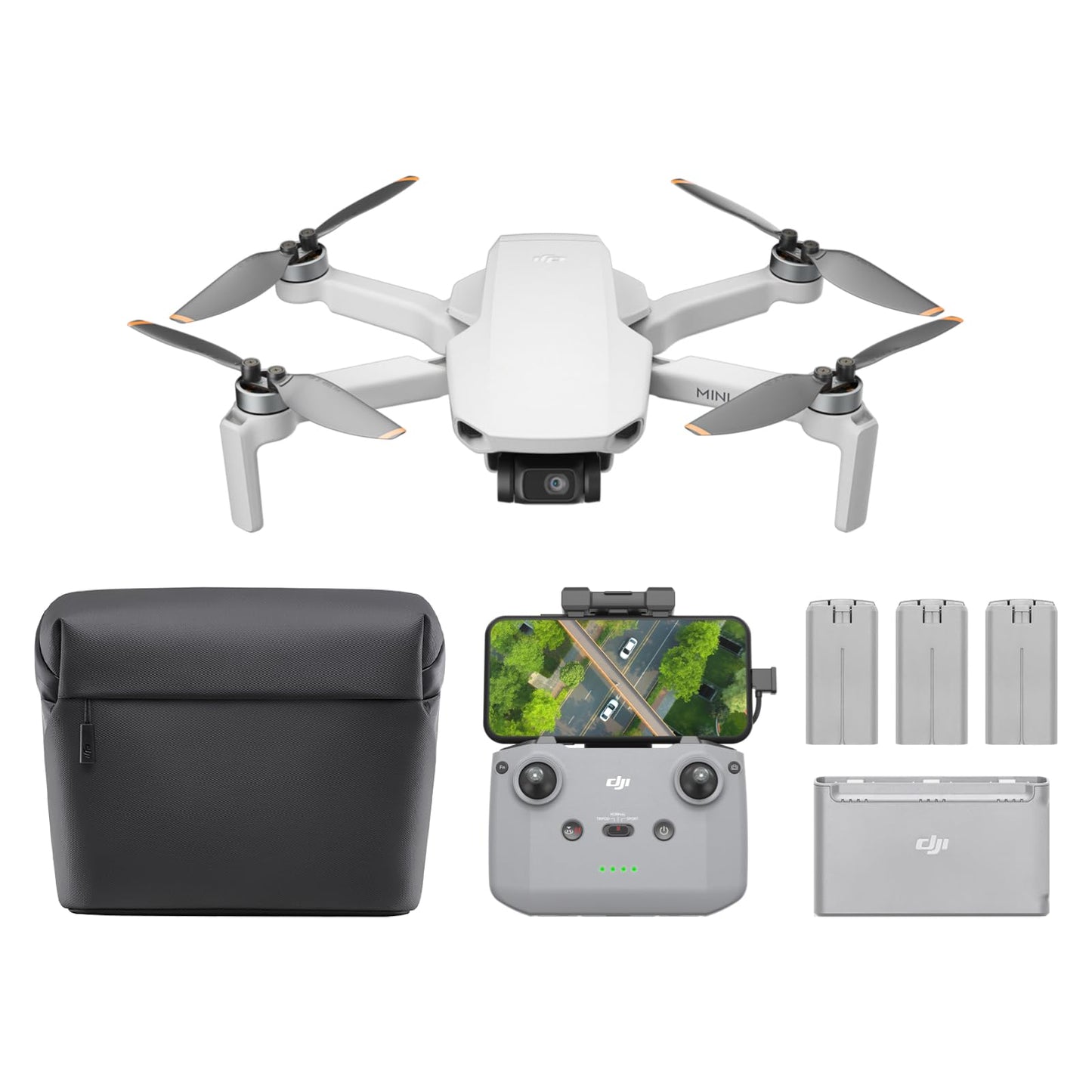DJI Mini 4K, Drone with Camera 4K Professional, Under 249 g, 3-Axis Gimbal Stabilization, 10km Video Transmission, Auto Return, Wind Resistance, 31-Min Max Flight Time, Intelligent Flight