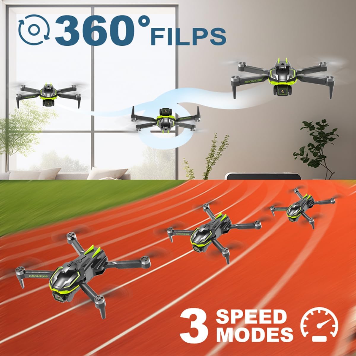 Drone with Camera 1080P for Kids and Adults, Brushless Motor Foldable Drone for Beginner, 36 Mins Flight Time/One Key Start/Gesture Photography, Toys for Boys and Girls 8-12 Birthday Gifts