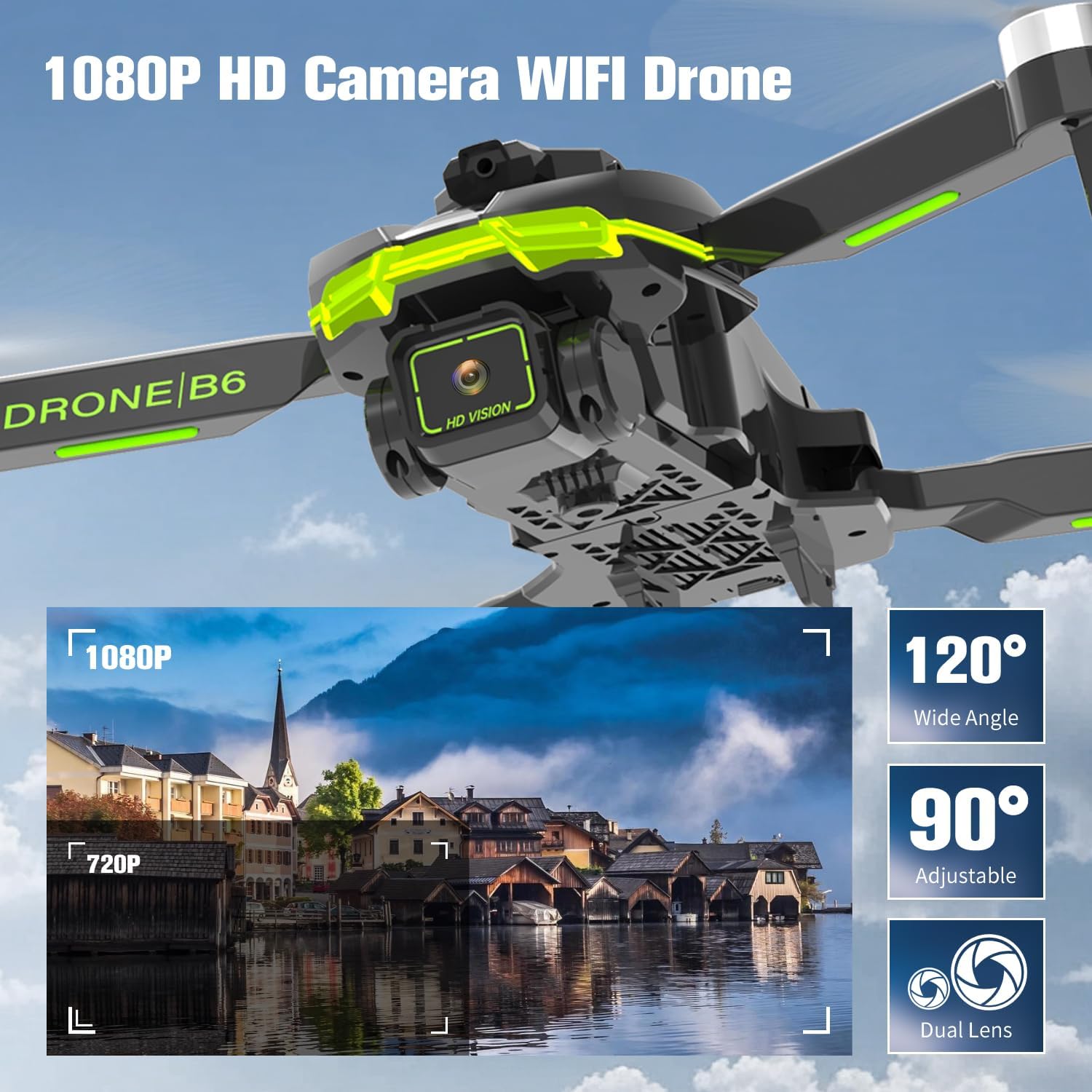 Drone with Camera 4K for Kids and Adults, Brushless Motor Drone with 40 Mins Long Flight Time, One Key Start Beginner Friendly RC Quadcopter, Toys Gifts for Boys and Men Birthday Gifts