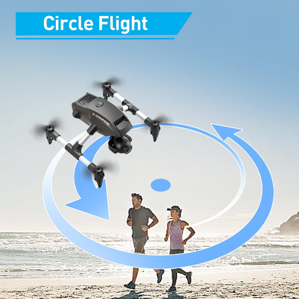 4DRC V42 Mini Drone with Camera1080P HDR Video, Headless Mode,2 speeds, APP Control, One-touch take off, Lightweight Mechanical Gimbal Vertical Shooting, Easy to Fly Drones Toy Gift for Kids Adults