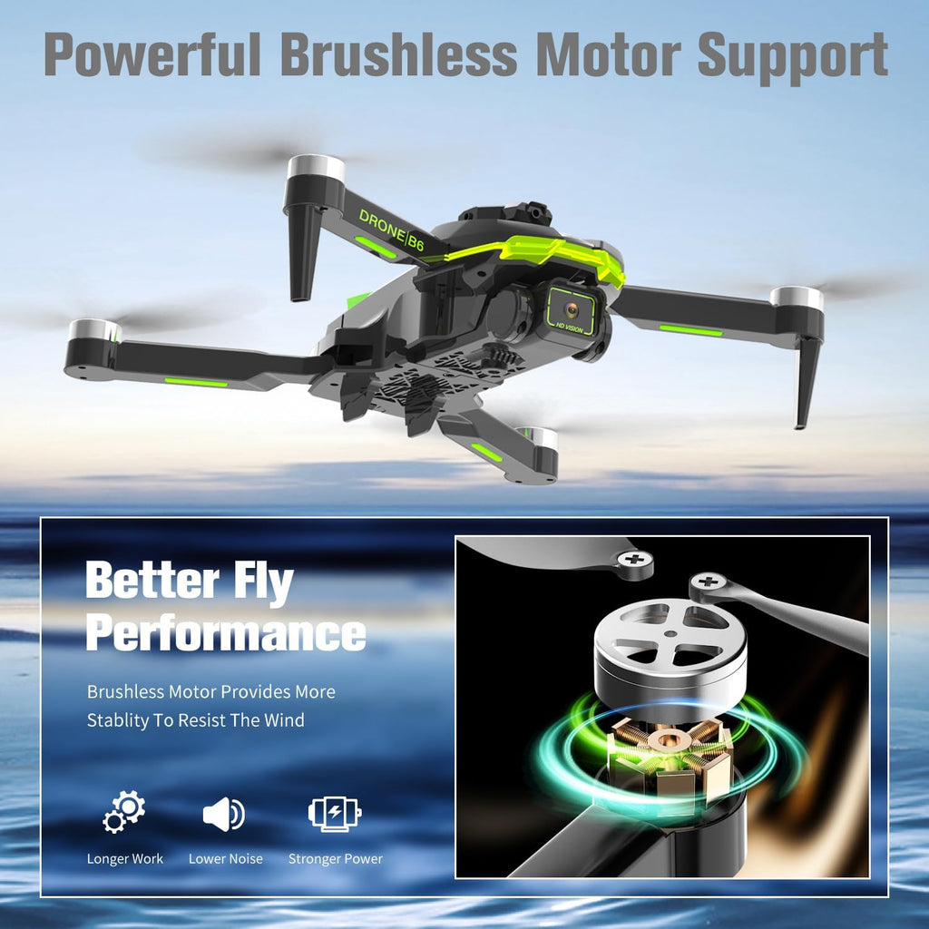 Drone with Camera 4K for Kids and Adults, Brushless Motor Drone with 40 Mins Long Flight Time, One Key Start Beginner Friendly RC Quadcopter, Toys Gifts for Boys and Men Birthday Gifts
