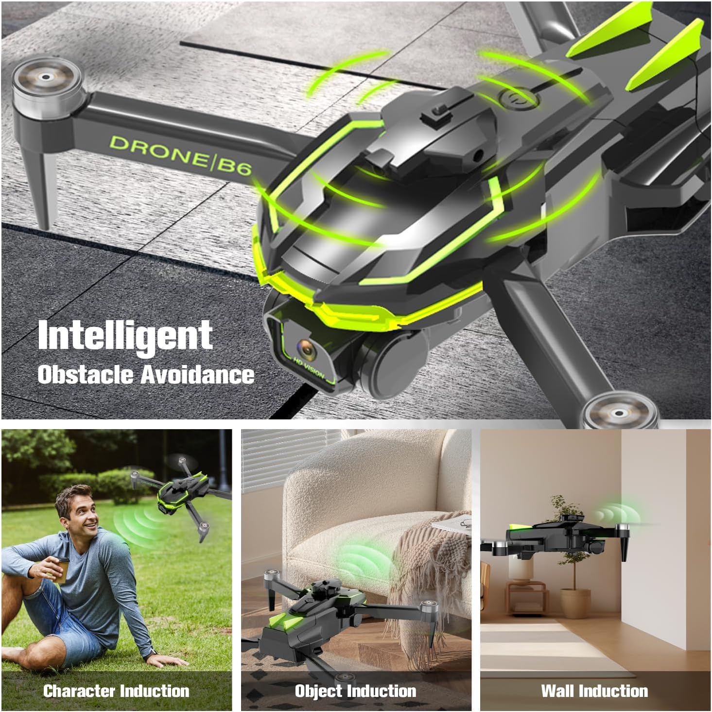 Drone with Camera 4K for Kids and Adults, Brushless Motor Drone with 40 Mins Long Flight Time, One Key Start Beginner Friendly RC Quadcopter, Toys Gifts for Boys and Men Birthday Gifts